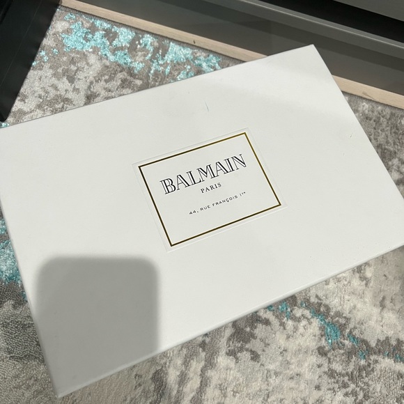 BALMAIN WOMENS BELT tweed and leather with gold chain details size 34 - Picture 6 of 8